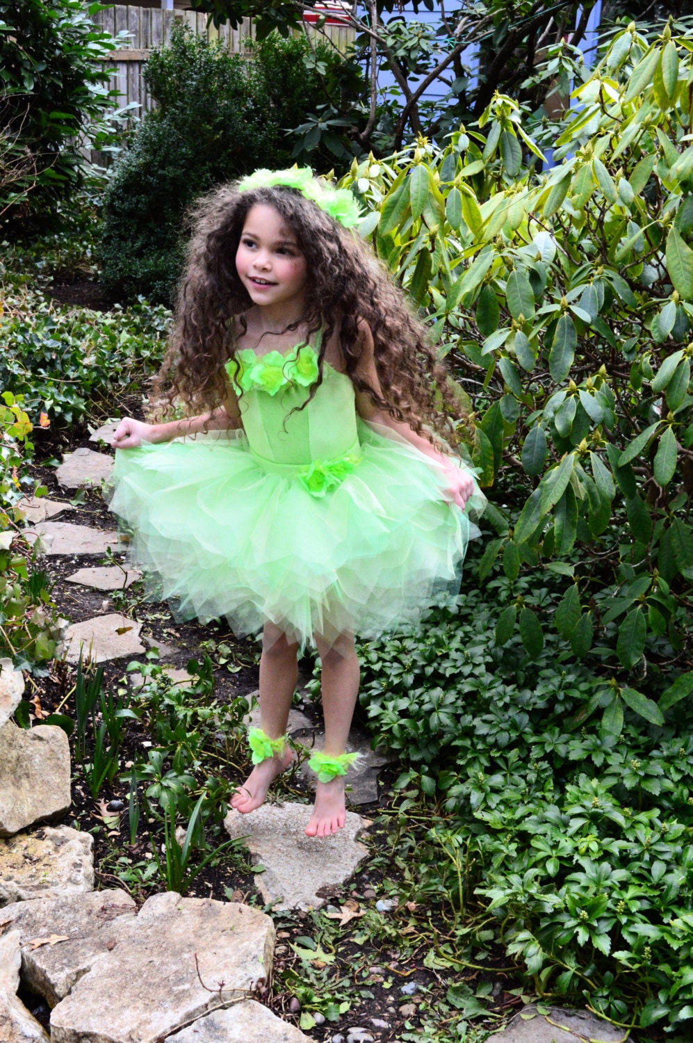 Flower Fairy Princess Tinkerbell Costume