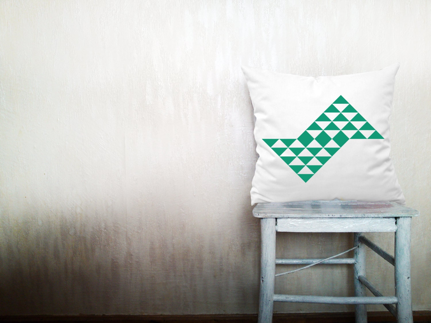 Emerald pillow decorative throw pillow geometrical pillow cover white cotton toss chevron pillow case bedding set 18x18 inches ohtteam