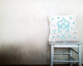Fish pillow decorative throw pillow children pillow cover white cotton toss pattern pillow case rustic wedding set 18x18 inches ohtteam