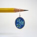 Oval Flower Earrings in Harvest Blue