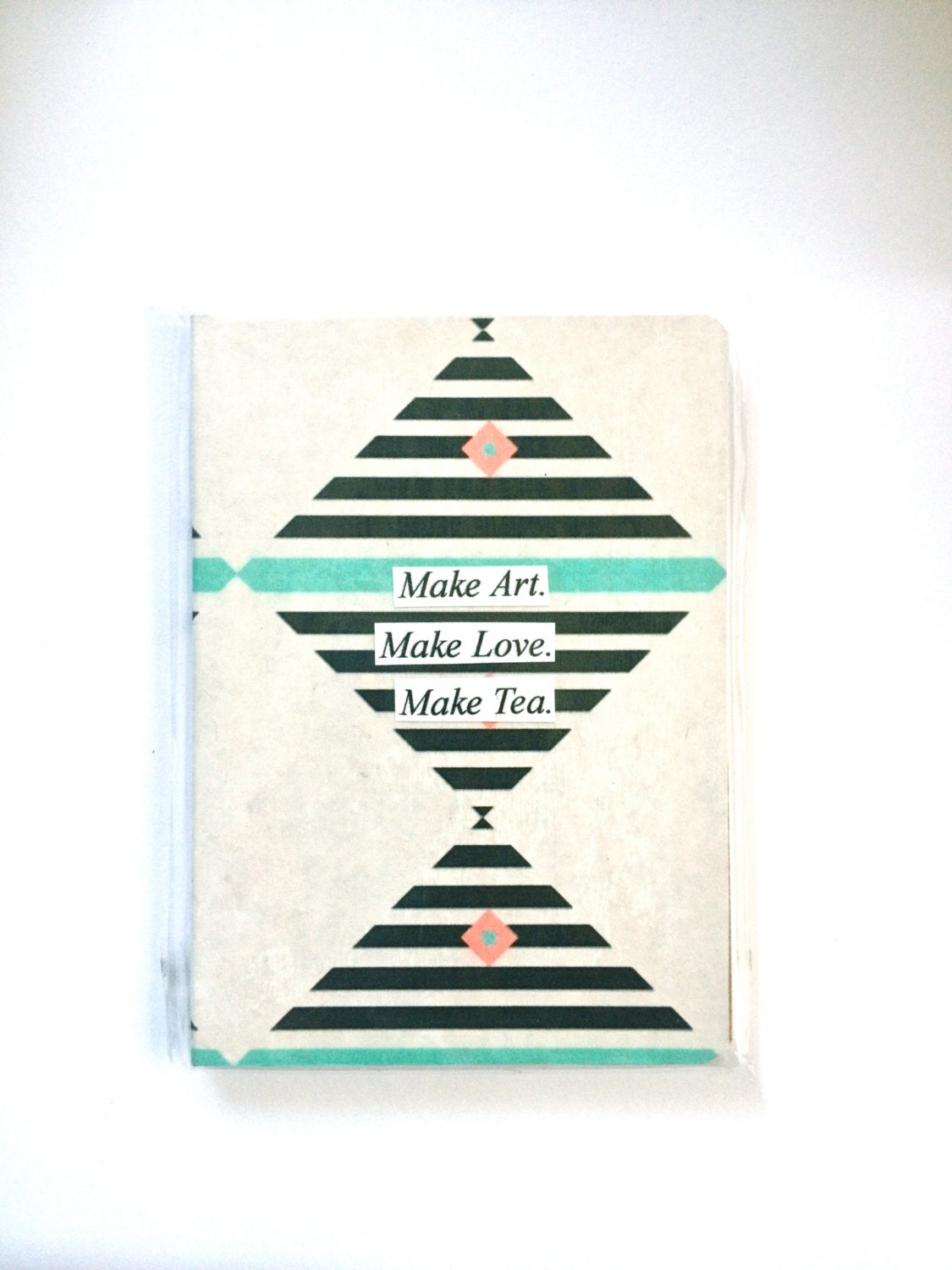 Art. Love. Tea. blank notebook
