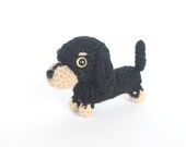 Miniature Dachshund Amigurumi Dog Handmade Mini Crochet Puppy Stuffed Animal Doll / Made to Order