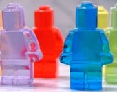 10 Lego Man Mini Figure Soaps / Party Favor in Rainbow Colors