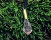 amethyst crystal bullet necklace