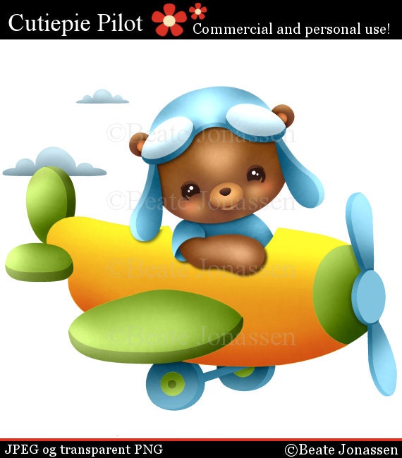 Instant Download Cliparts - Cutiepie Pilot Il_170x135