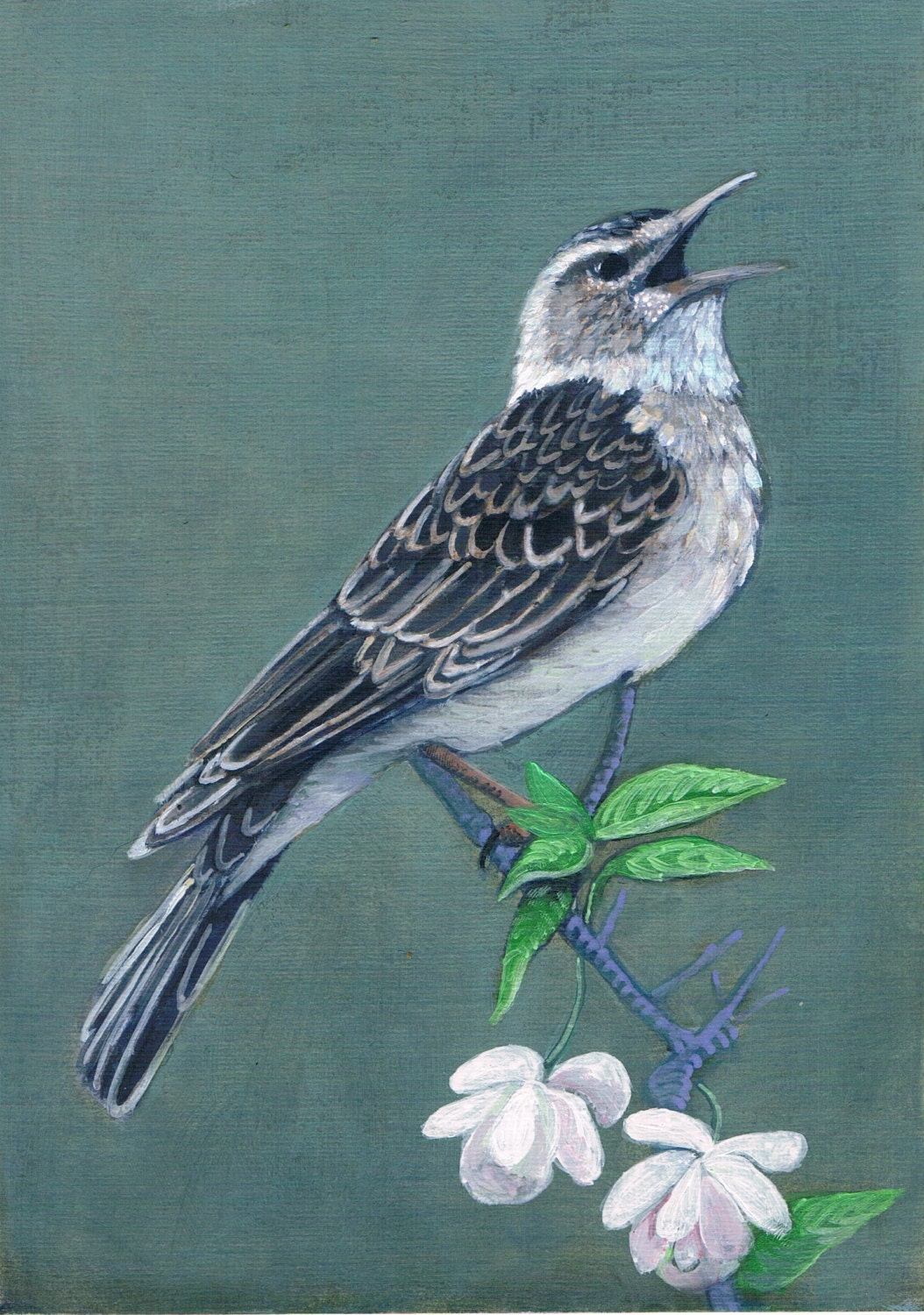 Lark Singing - framed painting