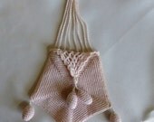 Late VICTORIAN Early EDWARDIAN Finely Crochet Chatelain Dance Coin Purse MINAUDIERE