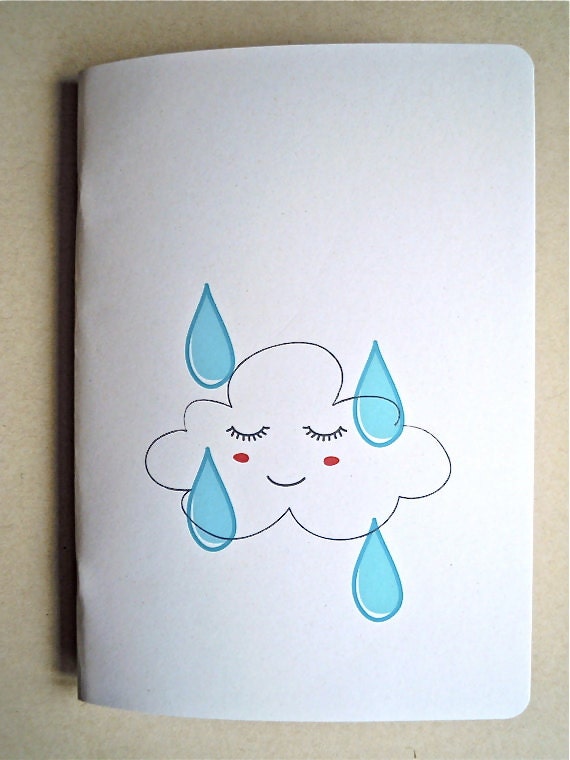 Recycled Notebook Kawaii Notebook Gift for Kids Cloud