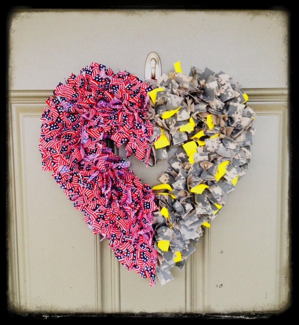 Military/Patriotic Heart Wreath