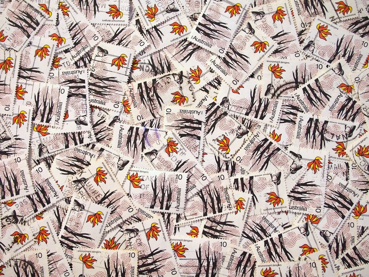 Australian Environment Dangers Bushfires Stamps x 10