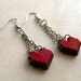 Pixel Heart Acrylic Plastic Earring  8bits design can break and join heart