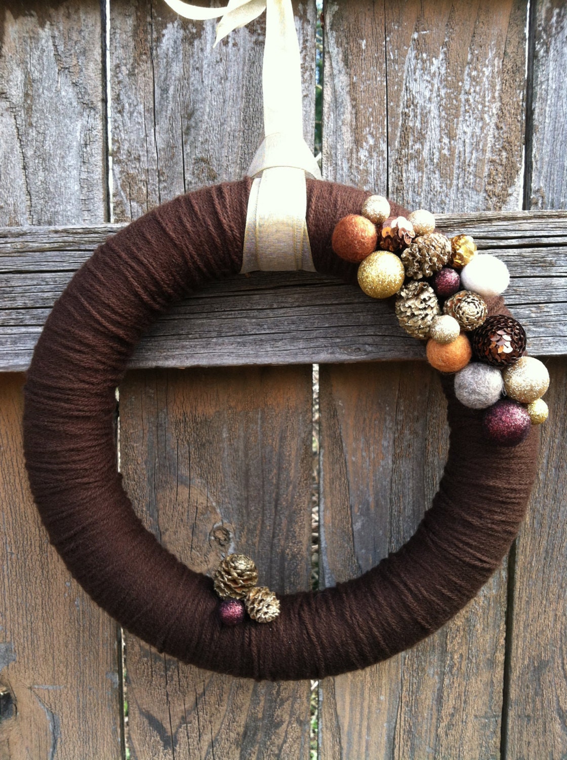 Yarn wreath