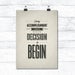 Inspirational Quote Subway Art Print - Mid Century Modern, Home Wall Art Decor - "The Decision to Begin..." Letterpress Poster