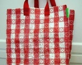 Recycled Bag / Eco Friendly Fused Plastic Shopping Bag Tote / Green-Go Bagz