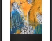 OOAK Fine Art Abstract Original A3 Mixed Media Painting 11.7x16.5 " The Souk 112"