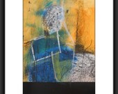 OOAK Fine Art Abstract Original A3 Mixed Media Painting 11.7x16.5 " The Souk 115"