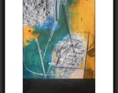 OOAK Fine Art Abstract Original A3 Mixed Media Painting 11.7x16.5 " The Souk 116"