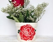 Ceramic Planter - Red Rose Home Decor - Ceramics and Pottery
