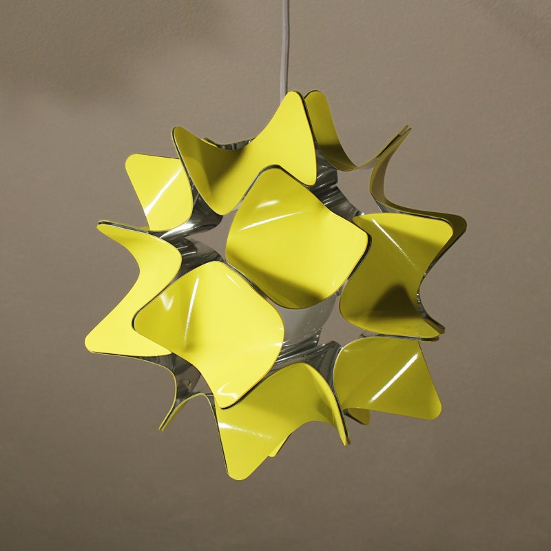 Lemon yellow interior lampshade