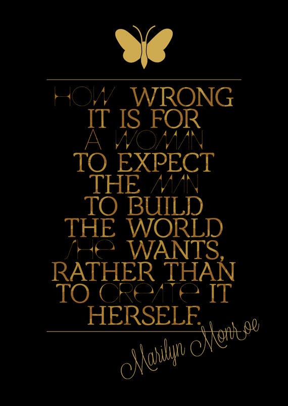 Girl Bedroom Quote Women Quote Typography Poster Inspirational Quote  Love Quote Digital Print Marilyn Monroe Butterfly