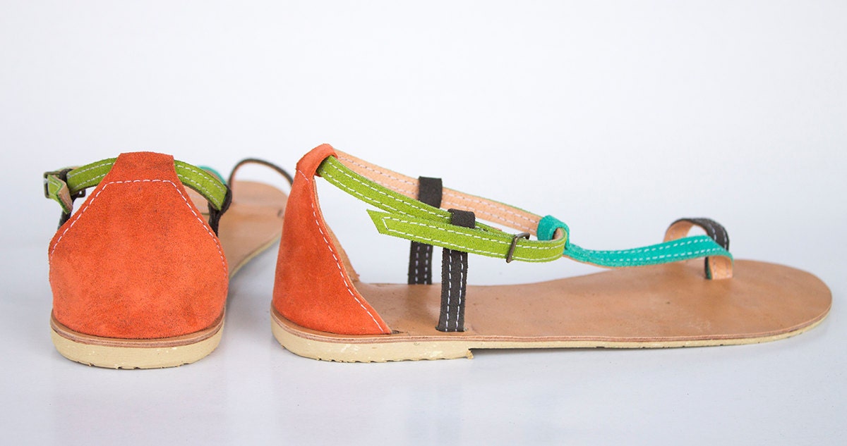Sexy Leather Sandals - Women's Shoes - Any Colors - Any Size