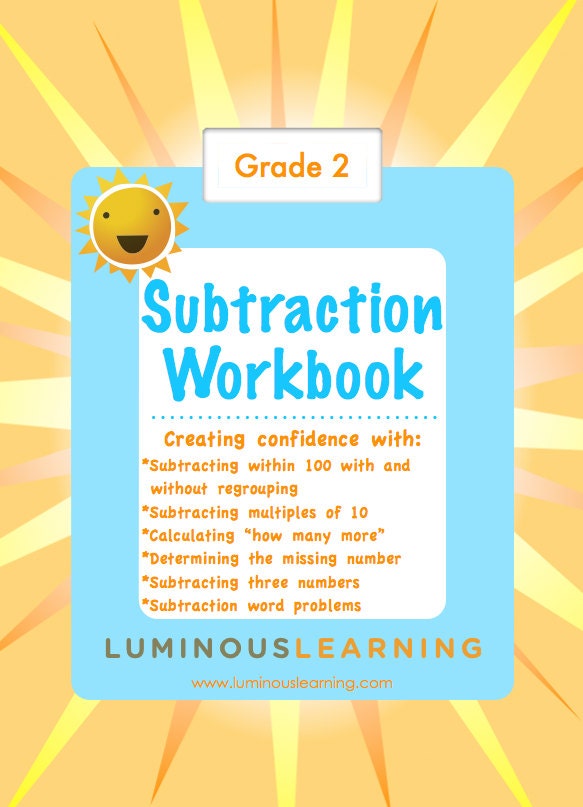 Grade 2 Subtraction e-Workbook for Struggling Math Learners