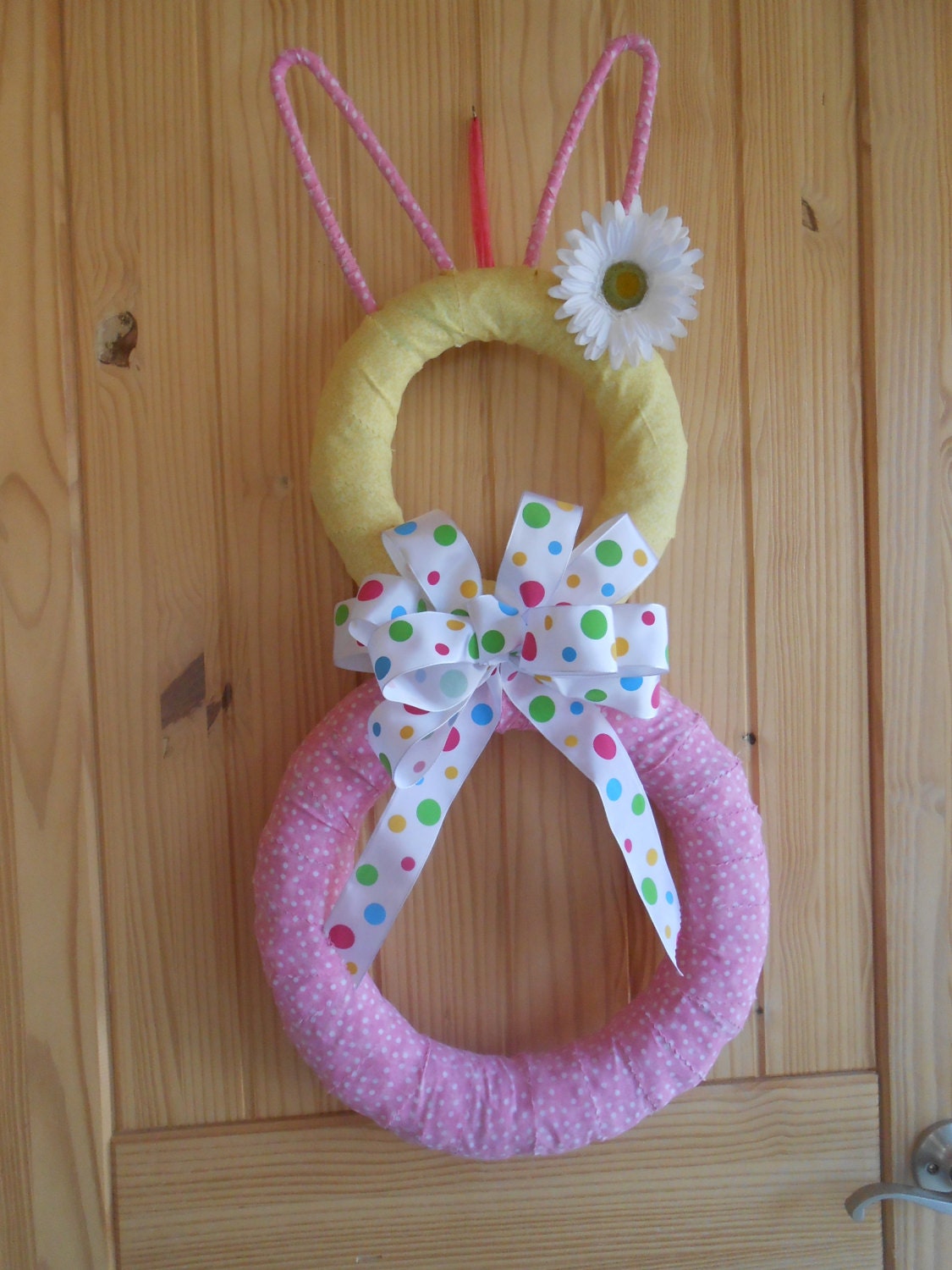 Easter Bunny Wreath - Easter Wreath - Spring Wreath - Summer Wreath - Easter Door Decoration -  Choose Colors
