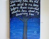 Print - Dave Matthews Band Dreaming Tree Song Lyrics Quote Painting 8x10 - DMB Music Sayings Original Wall Hangings