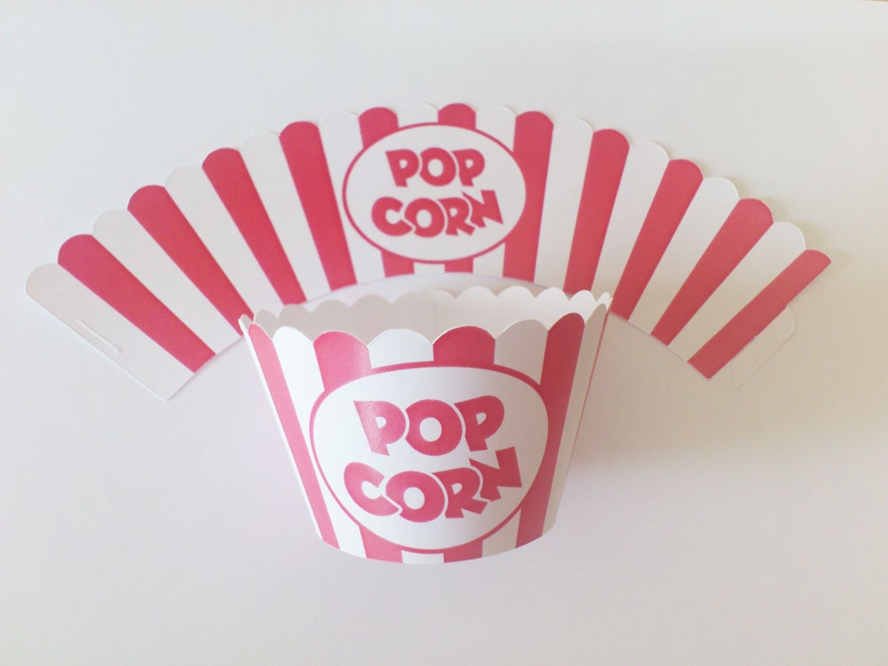 Cupcake wrappers Popcorn Set of 12