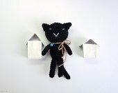 free shipping - Black Cat Crochet Toy Stuffed toy Amigurumi