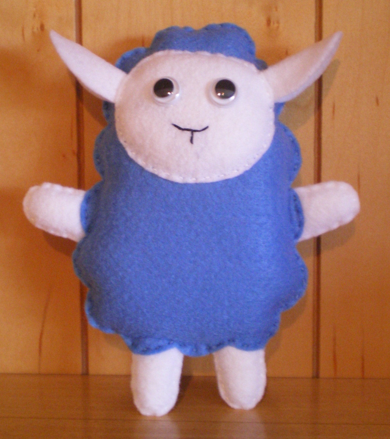 Blue Felt Sheep