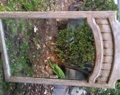 Upcycled Antiqued Wood Mirror - Distressed - Shabby Chic - Cottage