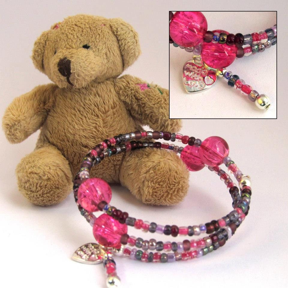 Children's Jewellery // Pink Princess Beaded Bracelet