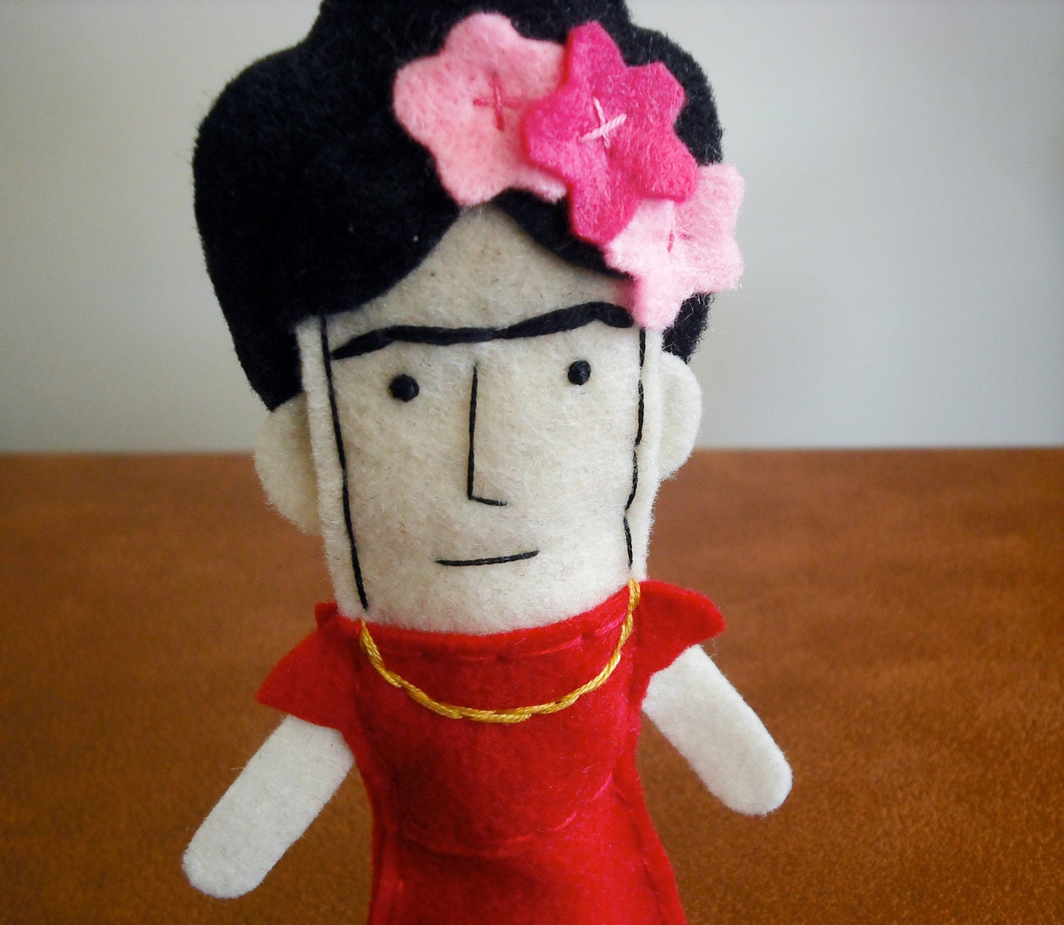 Frida Kahlo Felt Finger Puppet