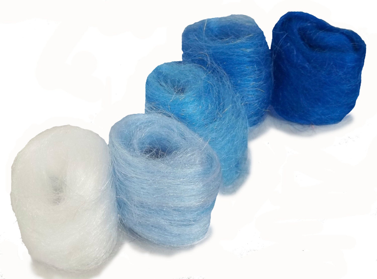 Sparkly Icicle Top, Needle Felting Fiber, 2 oz, Ombre, gradient color, choose your own color range