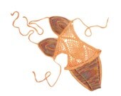 Size Small / 4-6 - Cancun Crochet Bikini / Monokini - Water Friendly Swimsuit