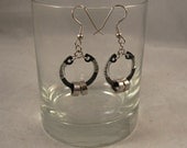 Medium Silver Industrial Bike Chain Earrings