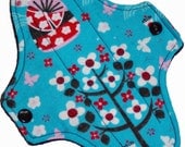 Teal Geisha Flannel Reusable Cloth Mini Pad