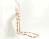 Golden cultured pearl Hand Knotted Necklace
