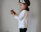 Bird headband . abstract white bird with customizable wing color on silver band . little girl accessories . white bird .  sage .