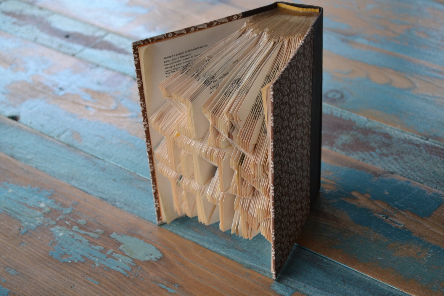 Ani Ohev Otach - Reader's Digest Condensed Books - Folded Book Art - Recycled, Repurposed, Reclaimed