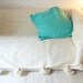 Moroccan POM POM Wool Blanket - ecru