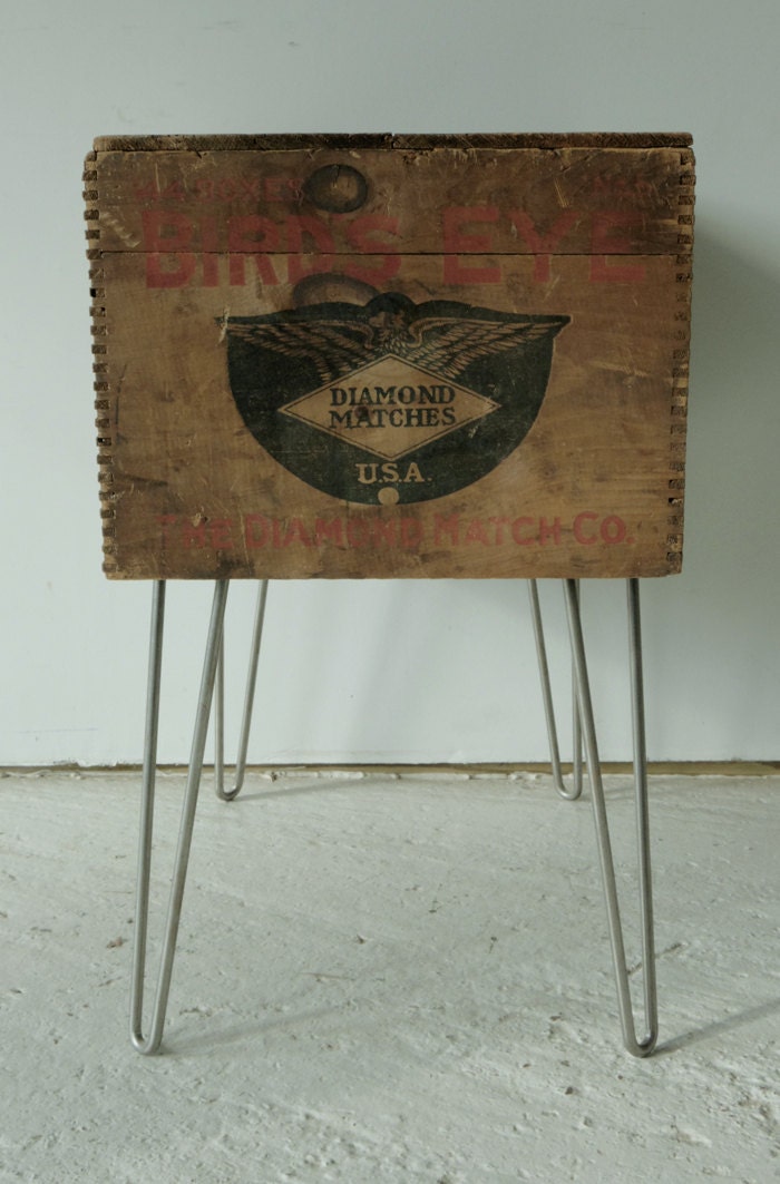 Shipping Crate Side Table (Bird's Eye Matches) 16in x 24in. x 26in.