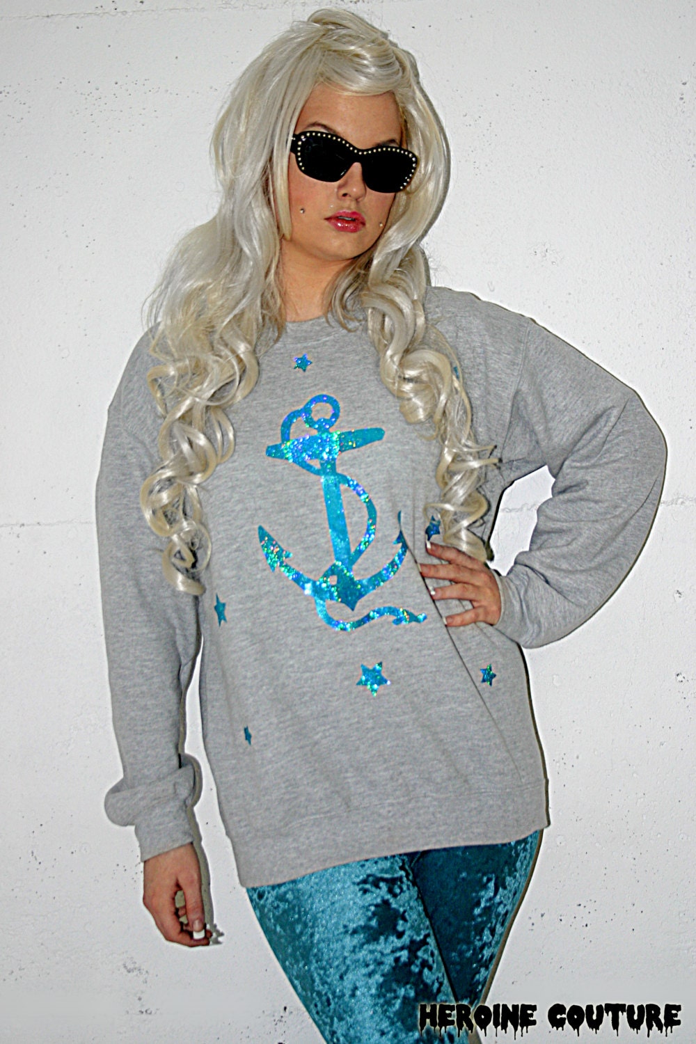 Custom Color Holographic or Foil Anchor's Away Sweatshirt