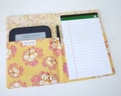 Notepad Organizer / List Taker / Portfolio - Blooms in Cream