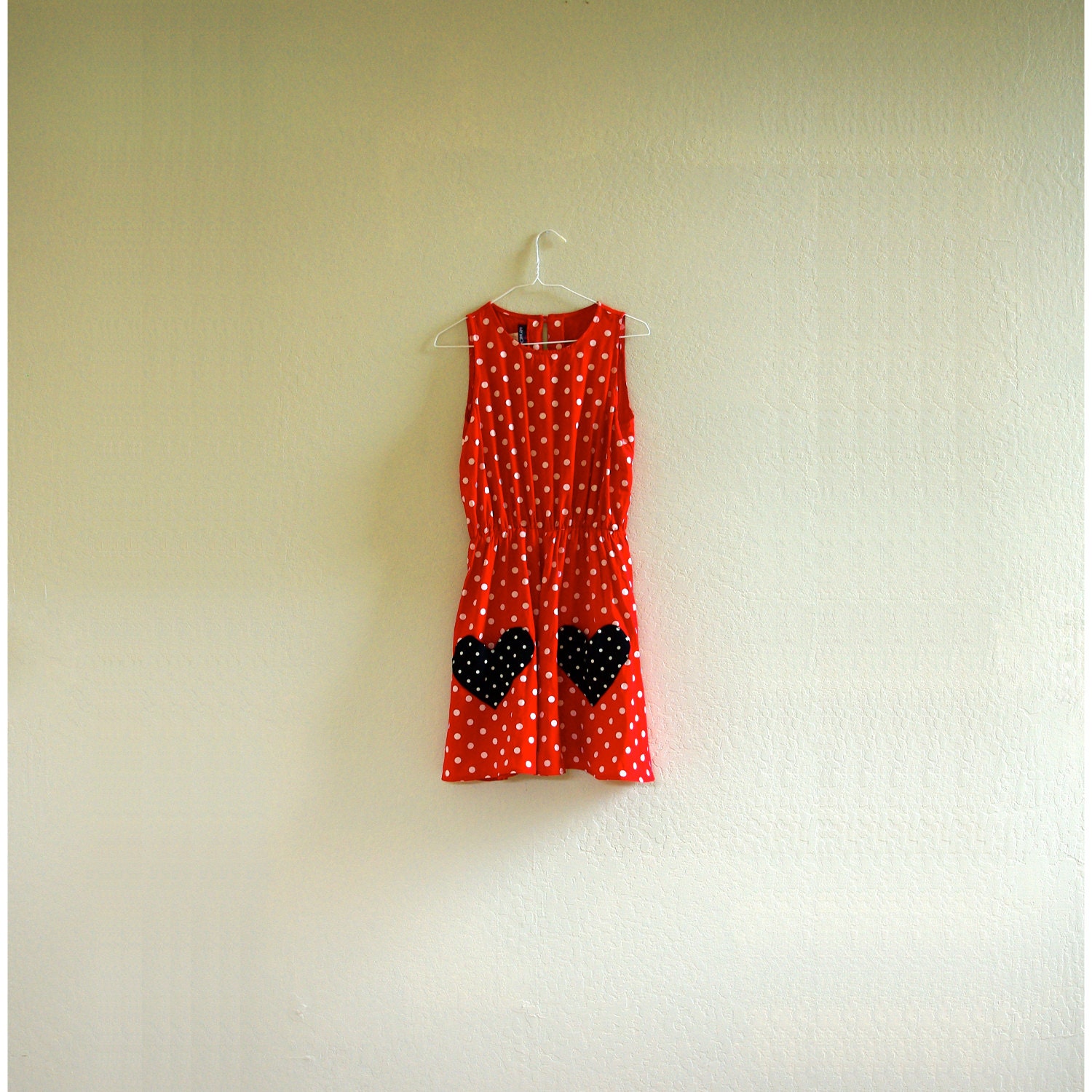 I Heart Polka Dots Dress - Women's Upcycled Love Dress