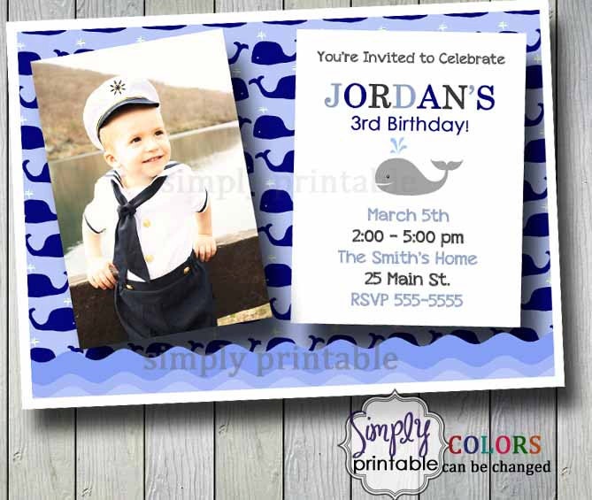 Whale Birthday Invitation Il_570xn