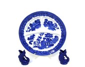 Blue Willow Plate Willow ware Grille Plate JC Kent England