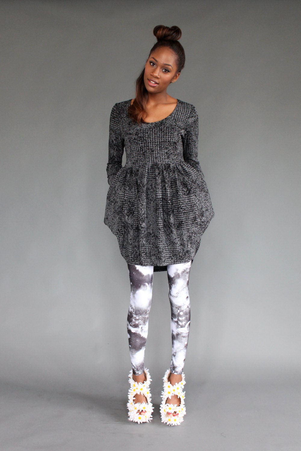 Houndstooth Sweater Dress