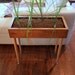 DANISH MODERN DESIGN Style Planter Box Table Custom Designed Handmade Furniture with Vintage Reclaimed Wood & Metal Legs